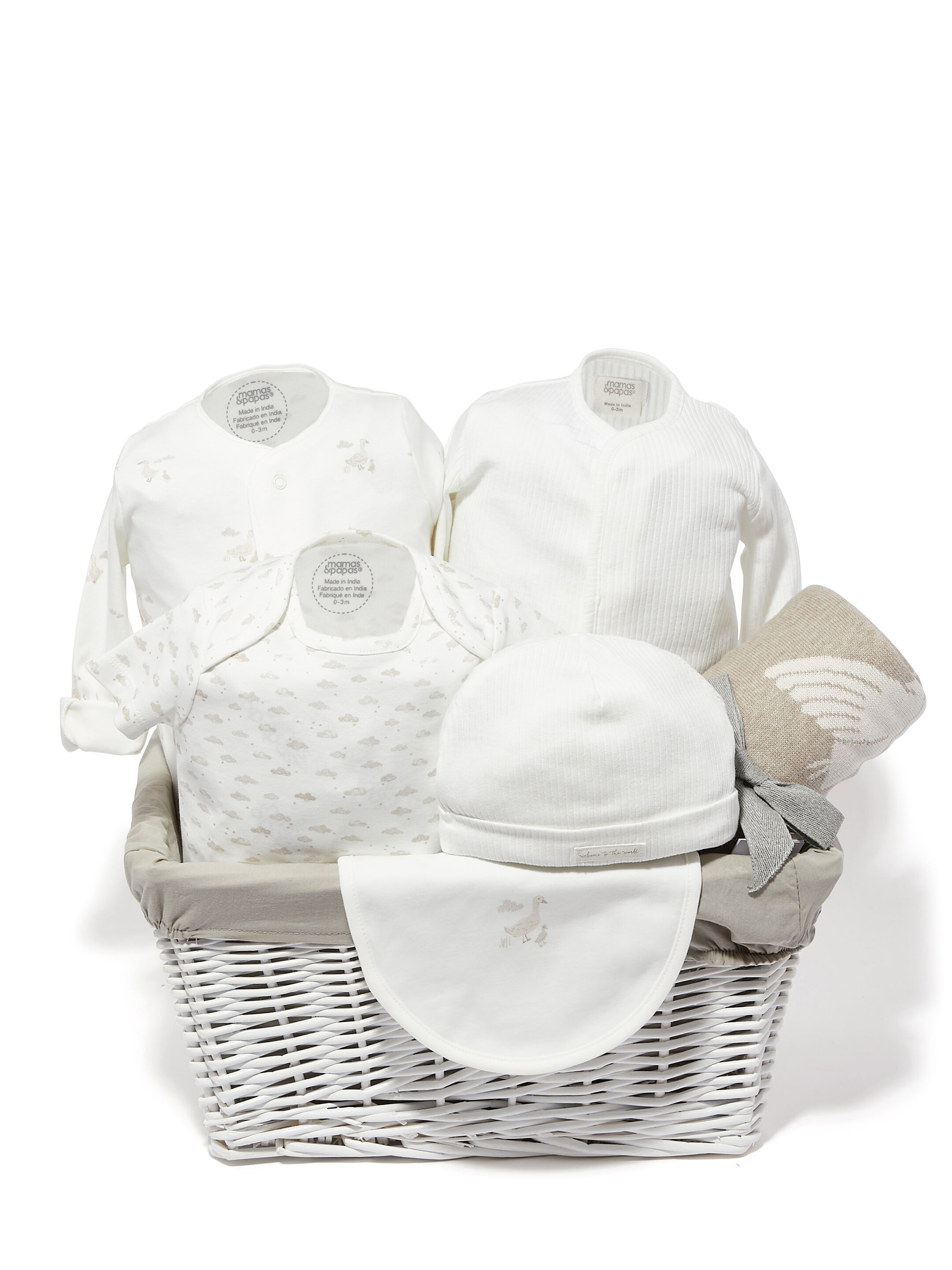 سلة هدايا للرضع - مجموعة ملابس داكلينج &rlm;وبطانية منسوجة image number 1